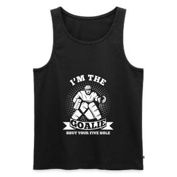 Eishockey Ice Hockey Goalkeeper Geschenk - Männer Premium Bio Tank Top - Schwarz - Vorne - Michal (187cm)