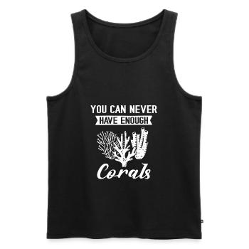 Coral aquascaping aquascaper gift - Men's Premium Organic Tank Top - black - Front - AI Model Male 178 light (178cm)