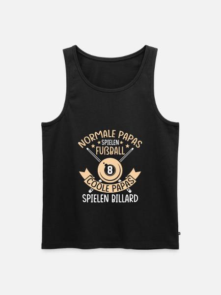Billard Billardspieler Papa Geschenk - Männer Premium Bio Tank Top - Schwarz