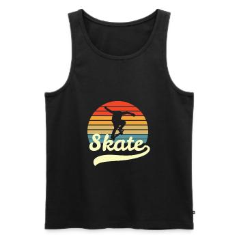 Skateboard Skateboarder cadeau de skateur - Débardeur bio Premium Homme - noir - Devant - Michal (187cm)