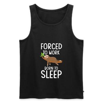 Sloth sloth lazy gift - Men's Premium Organic Tank Top - black - Front - Michal (187cm)