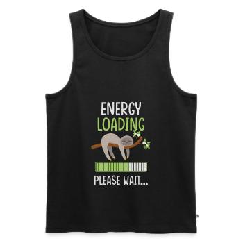 Sloth sloth lazy gift - Men's Premium Organic Tank Top - black - Front - Michal (187cm)