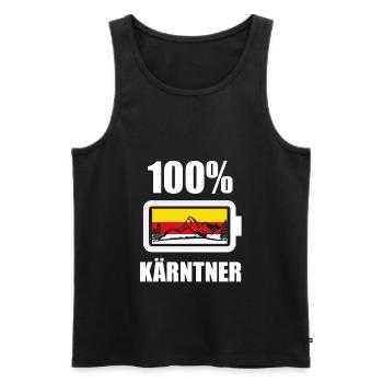 100% Kärntner Kärnten Österreich Geschenk - Männer Premium Bio Tank Top - Schwarz - Vorne - Michal (187cm)