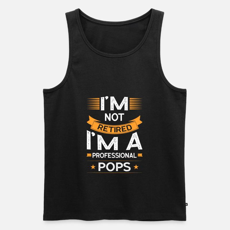 Pops Retirement Pop-Pop Gift - Männer Premium Bio Tank Top - Schwarz