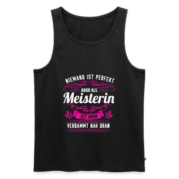 Meisterin Meister Friseur Geschenk - Männer Premium Bio Tank Top - Schwarz - Vorne - Michal (187cm)