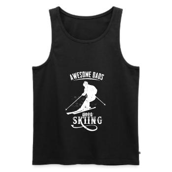Skifahren Dad Ski Skifahrer Geschenk - Männer Premium Bio Tank Top - Schwarz - Vorne - AI Model Male 178 light (178cm)
