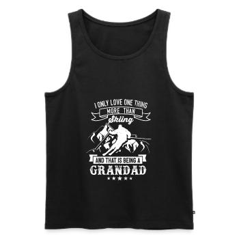 Skilaufen Grandad Ski Skifahrer Geschenk - Männer Premium Bio Tank Top - Schwarz - Vorne - Michal (187cm)