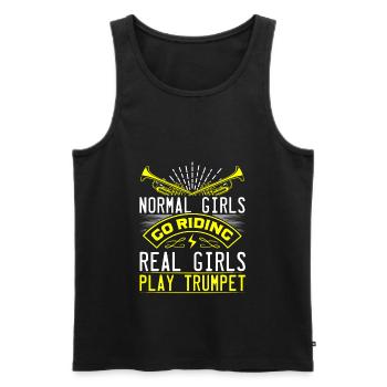Trompete Mädchen Trompeten Trompete Spieler - Männer Premium Bio Tank Top - Schwarz - Vorne - Michal (187cm)