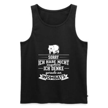 Wombat Tier Tiere Geschenk - Männer Premium Bio Tank Top - Schwarz - Vorne - Michal (187cm)