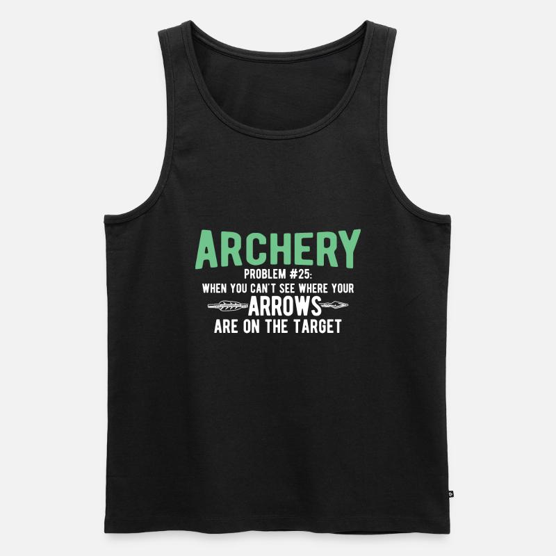 Bogenschießen Archery - Männer Premium Bio Tank Top - Schwarz