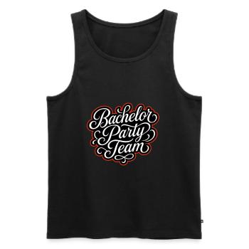 Bachelor Party Team - Männer Premium Bio Tank Top - Schwarz - Vorne - AI Model Male 178 light (178cm)
