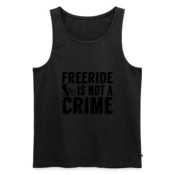 Freeride is not a crime - Men's Premium Organic Tank Top - black - Front - AI Model Male 178 light (178cm)