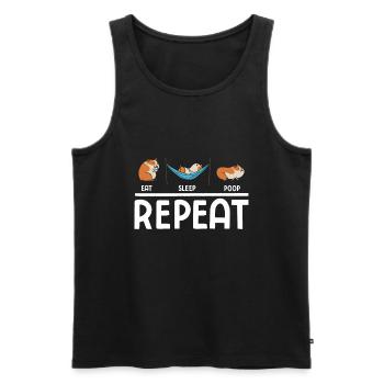 Nagetier Meerschwein Meerschweinchen - Männer Premium Bio Tank Top - Schwarz - Vorne - Michal (187cm)