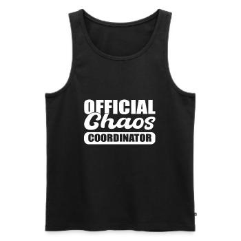 Official Chaos Coordinator Barmann - Männer Premium Bio Tank Top - Schwarz - Vorne - AI Model Male 178 light (178cm)