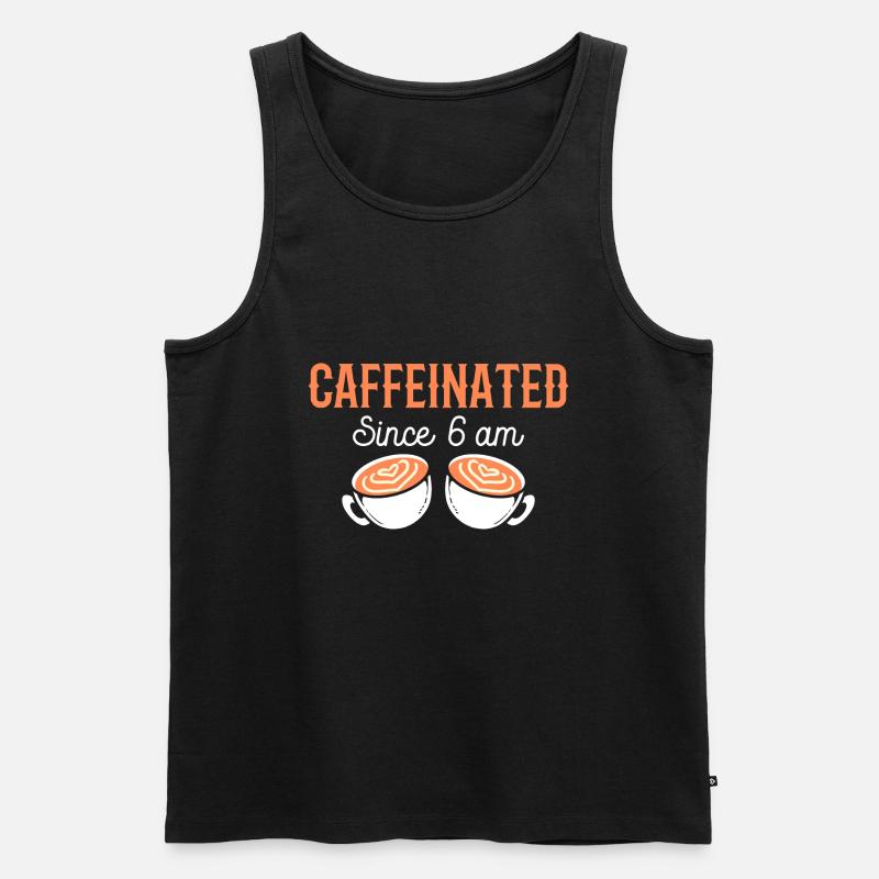 Lustiger Barista Kaffeeserver - Männer Premium Bio Tank Top - Schwarz