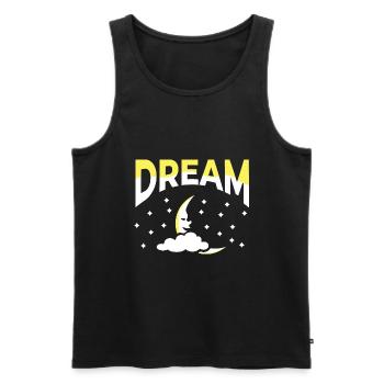 Rêve Vie de rêve Vivez votre rêve - Débardeur bio Premium Homme - noir - Devant - AI Model Male 178 light (178cm)