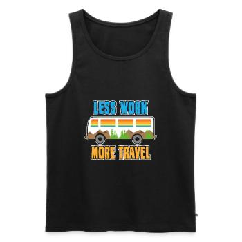 Urlaub Reisen Flugzeug Sonne Meer Strand - Männer Premium Bio Tank Top - Schwarz - Vorne - Michal (187cm)