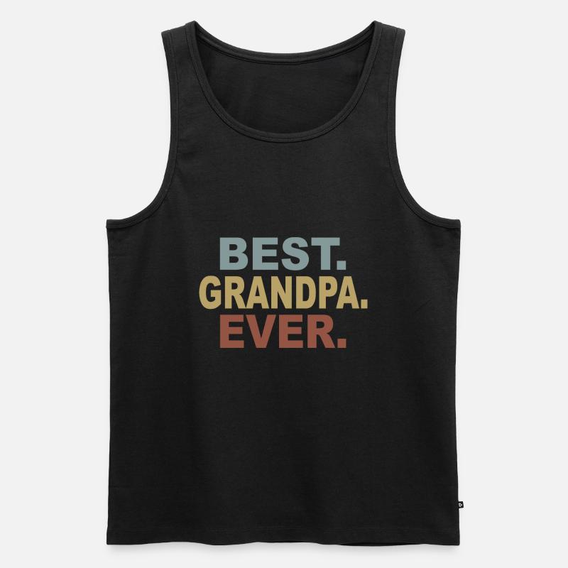 Opa Großeltern Geschenkidee Spruch - Männer Premium Bio Tank Top - Schwarz