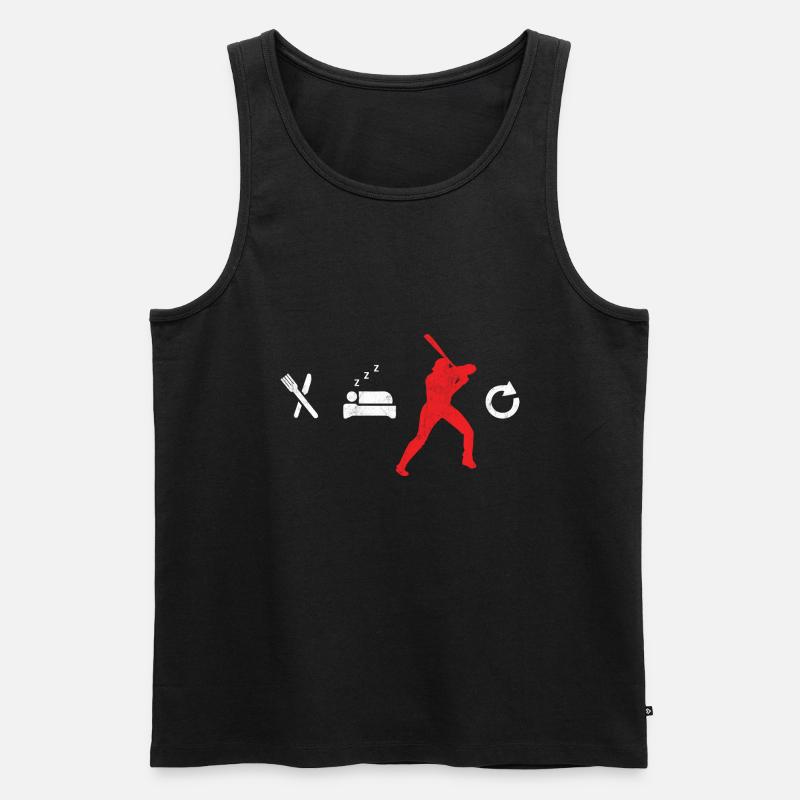 Baseball - Männer Premium Bio Tank Top - Schwarz