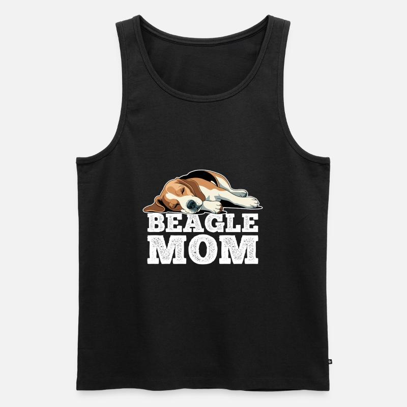 Beagle Mama - Männer Premium Bio Tank Top - Schwarz