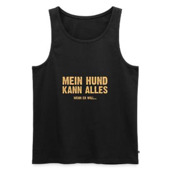 Hunde Sprüche, Geschenk zB Geburtstag, Nerd, Hund - Männer Premium Bio Tank Top - Schwarz - Vorne - AI Model Male 178 light (178cm)