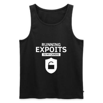 Cybersecurity Design für Hacker und Cyber Security - Männer Premium Bio Tank Top - Schwarz - Vorne - Michal (187cm)