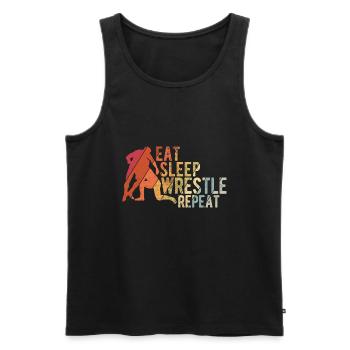 Grappling Martial Arts Wrestling - Männer Premium Bio Tank Top - Schwarz - Vorne - AI Model Male 178 light (178cm)