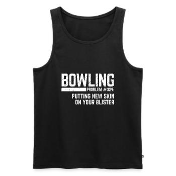 Bowling - Männer Premium Bio Tank Top - Schwarz - Vorne - Michal (187cm)