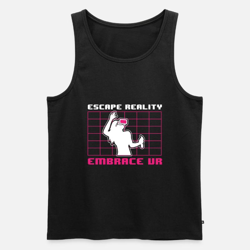VR Brille Virtual Reality Gaming - Männer Premium Bio Tank Top - Schwarz