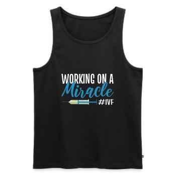 Working On A Miracle #IVF Gynäkologe - Männer Premium Bio Tank Top - Schwarz - Vorne - Michal (187cm)