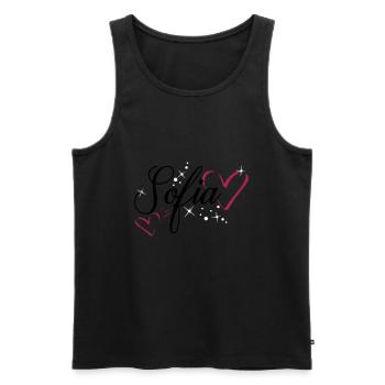 Sofia Name Vorname - Männer Premium Bio Tank Top - Schwarz - Vorne - AI Model Male 178 light (178cm)