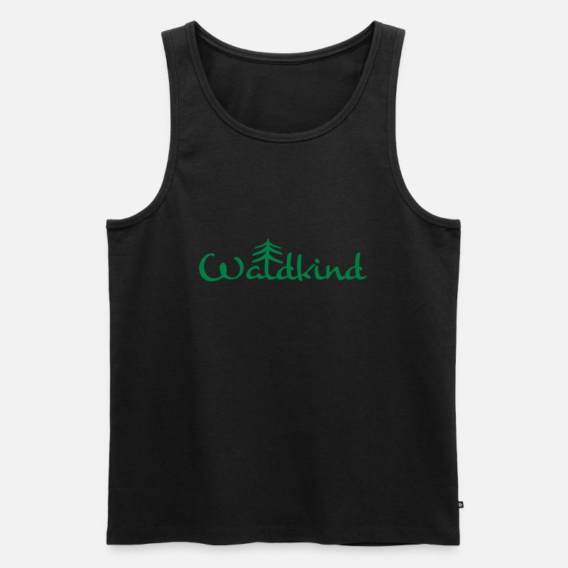 Wald - Sprüche - Männer Premium Bio Tank Top - Schwarz