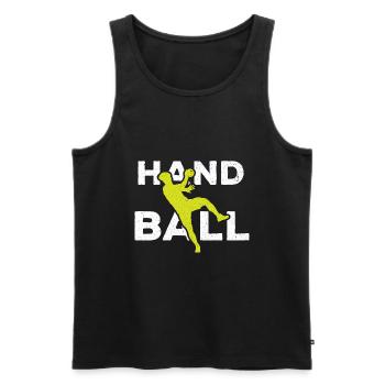 Handball HandballEur Ball Sport - Débardeur bio Premium Homme - noir - Devant - Michal (187cm)