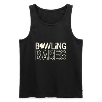 Bowling - Männer Premium Bio Tank Top - Schwarz - Vorne - Michal (187cm)