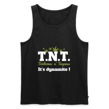 Sensation explosiv - Männer Premium Bio Tank Top - Schwarz - Vorne - AI Model Male 178 light (178cm)
