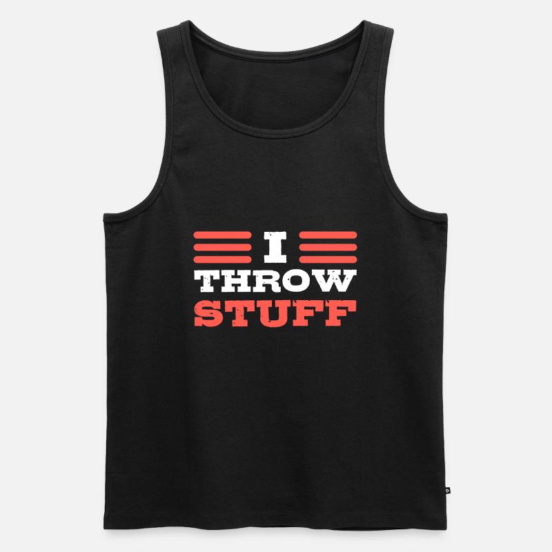 I Throw Stuff Speerwerfer - Männer Premium Bio Tank Top - Schwarz