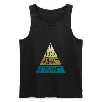 i do what i want - schwarz - Männer Premium Bio Tank Top - Schwarz - Vorne - AI Model Male 178 light (178cm)