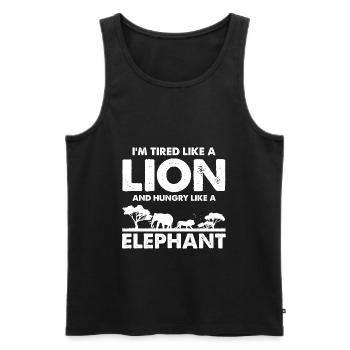 Afrikanische Familienreise Design für Afrika - Männer Premium Bio Tank Top - Schwarz - Vorne - Michal (187cm)