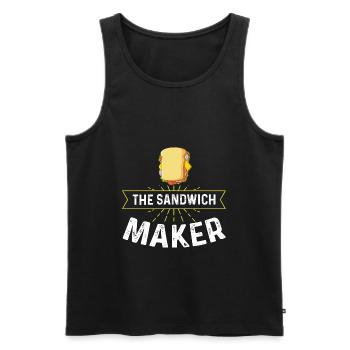 Sandwich Macher Grillen Papa BBQ Sandwich - Männer Premium Bio Tank Top - Schwarz - Vorne - Michal (187cm)
