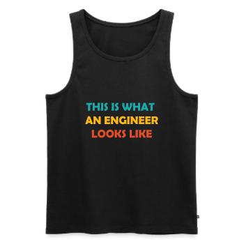 This is What an Engineer Looks Like - Men's Premium Organic Tank Top - black - Front - Michal (187cm)