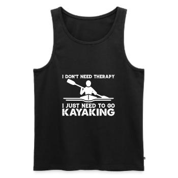 Canoë Kayak Pagayage Cadeau Idée Amateur de sports nautiques - Débardeur bio Premium Homme - noir - Devant - Michal (187cm)