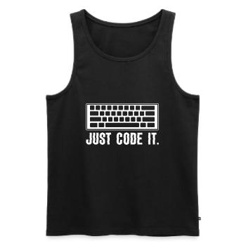 Computerprogrammierung Codierer - Männer Premium Bio Tank Top - Schwarz - Vorne - AI Model Male 178 light (178cm)
