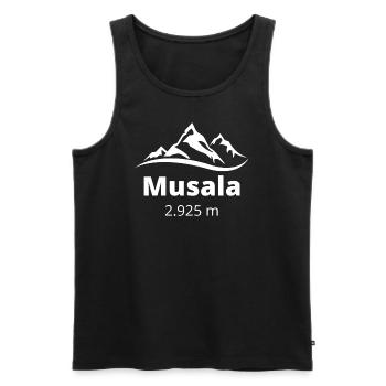 Musala - Débardeur bio Premium Homme - noir - Devant - Michal (187cm)