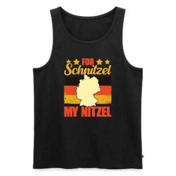 Pour Schnitzel My Nitzel Funny Germany Humour - Débardeur bio Premium Homme - noir - Devant - Michal (187cm)