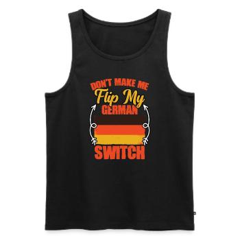 Don't let me my funny German - Men's Premium Organic Tank Top - black - Front - Michal (187cm)