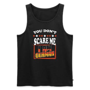 Du machst mir keine Angst Lustig Deutschland - Männer Premium Bio Tank Top - Schwarz - Vorne - AI Model Male 178 light (178cm)