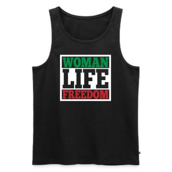 Women life freedom iran - Men's Premium Organic Tank Top - black - Front - Michal (187cm)