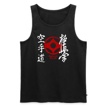 Karaté Kyokushinkai Kanji Art Martial Japon - Débardeur bio Premium Homme - noir - Devant - Michal (187cm)