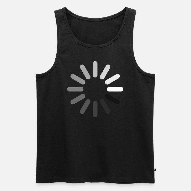 Loading Icon (Negative) - Men's Premium Organic Tank Top - black