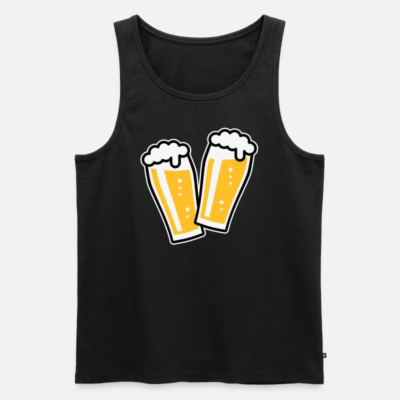 XDoppelter Willie (3) - Männer Premium Bio Tank Top - Schwarz